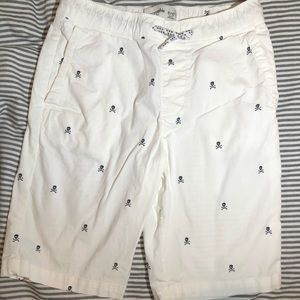 Abercrombie Kids White Skull Shorts